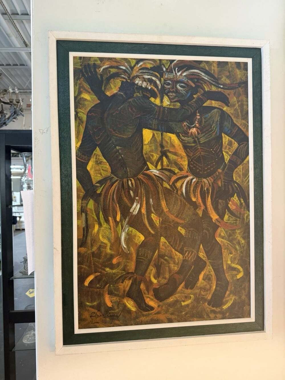 Roger San Miguel Filipino  Artist / Tribal Painting Vintage